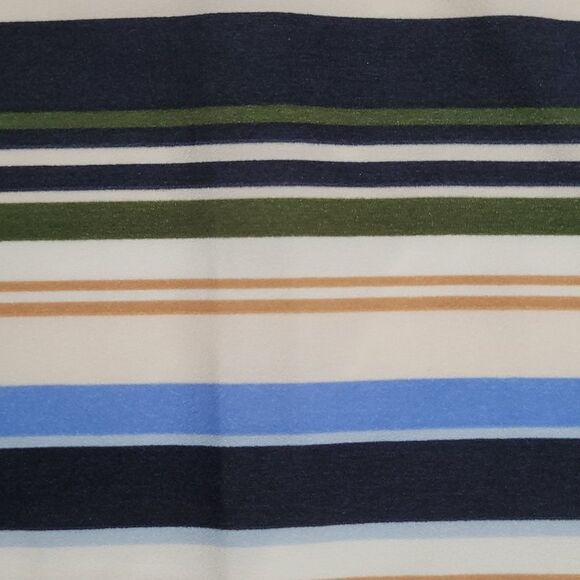 🔺️Ann Taylor Cream Striped Short Sleeve Top Medium - Picture 6 of 8